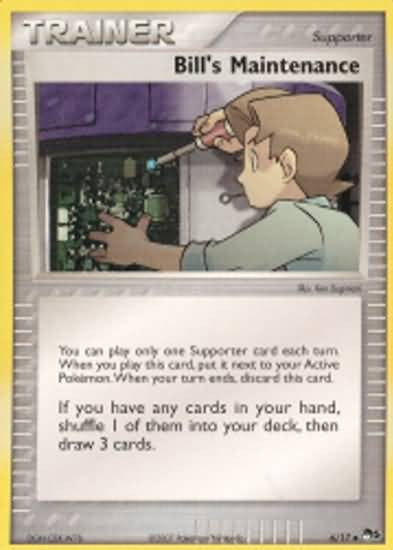 Pokemon POP Series 5 Promo Card Bill's Maintenance 6/17 Uncommon