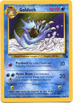 Pokemon Fossil Uncommon Card - Golduck 35/62
