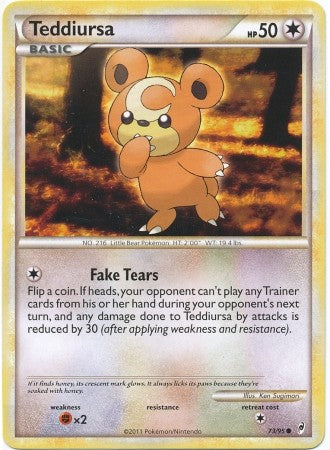 Pokemon Call Of Legends Teddiursa 73/95 Common Card