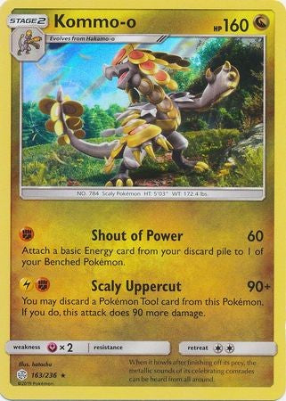 Kommo-o - 163/236 - Holo Rare Sun & Moon: Cosmic Eclipse Singles