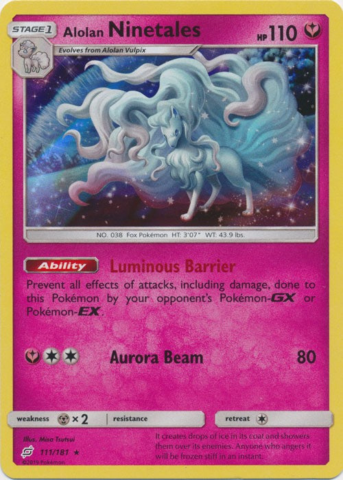 Alolan Ninetales - 111/181 Pokemon » SM Team Up Holo Rare