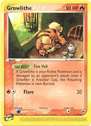 Pokemon Sandstorm Common Card - Growlithe 65/100