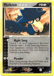 Pokemon EX Unseen Forces Rare Card - Murkrow 30/115