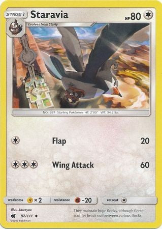 Staravia 82/111 Uncommon - Pokemon Crimson Invasion Card
