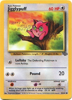 Pokemon Jungle Common Card - Jigglypuff 54/64