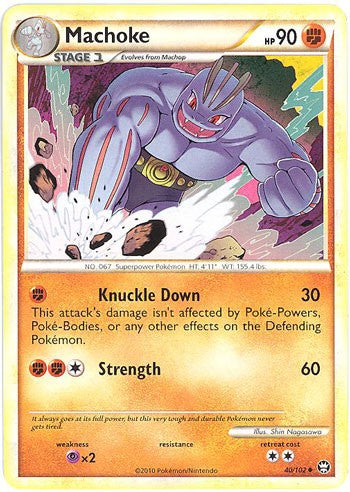 Pokemon Card HS Triumphant Machoke Uncommon 40/102