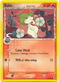 Pokemon EX Dragon Frontiers - Ralts (Fire) Card