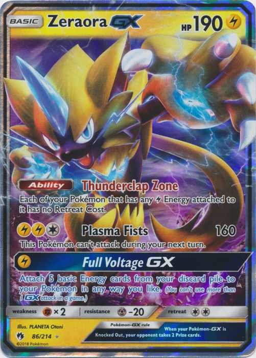 Zeraora GX - 86/214 - Sun & Moon: Lost Thunder Ultra Rare