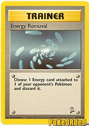 Pokemon Base Set 2 Common Card - Trainer Energy Removal 119/130