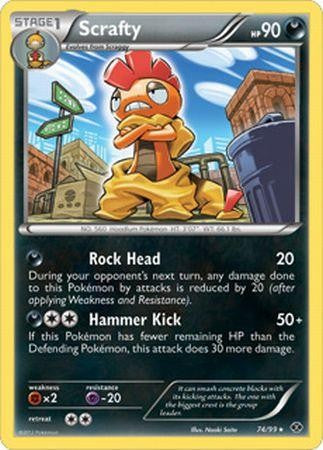 Pokemon Next Destinies Rare Card - Scrafty 74/99