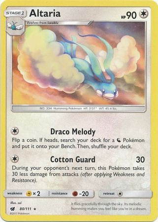 Altaria 80/111 Rare - Pokemon Crimson Invasion Card