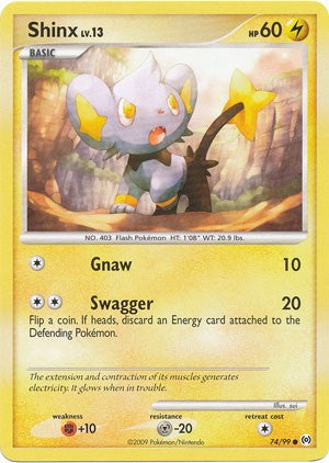 Pokemon Card Platinum Arceus Single Common Shinx 74/99