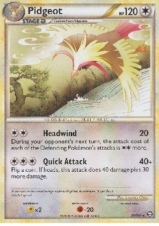 Pokemon Card HS Triumphant Pidgeot Rare 29/102