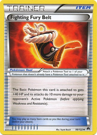 Fighting Fury Belt 99/122 Uncommon - Pokemon XY Breakpoint Card