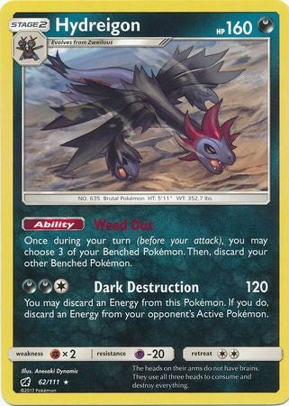 Hydreigon 62/111 Rare - Pokemon Crimson Invasion Card