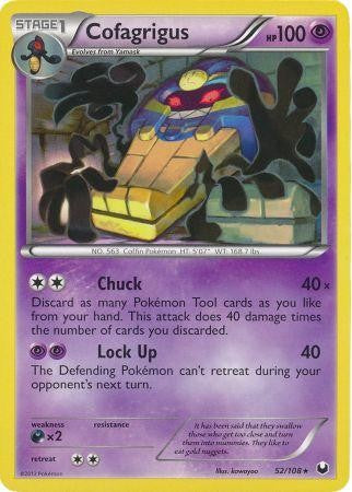 Pokemon Dark Explorers Rare Card - Cofagrigus 52/108