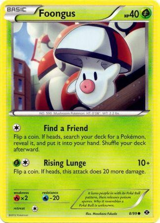 Pokemon Next Destinies Common Card - Foongus 8/99