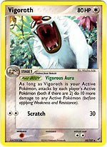 Pokemon EX Deoxys Uncommon Card - Vigoroth 50/107
