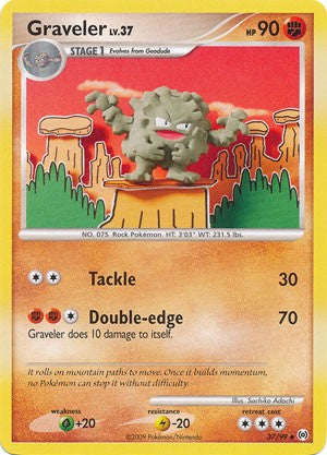 Pokemon Platinum Arceus Single Card Uncommon Graveler 37/99