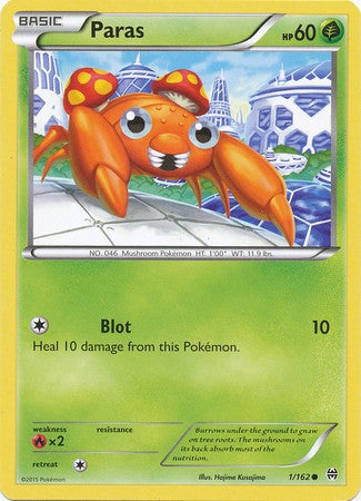 Paras 1/162 Common - Pokemon XY Break Through Card