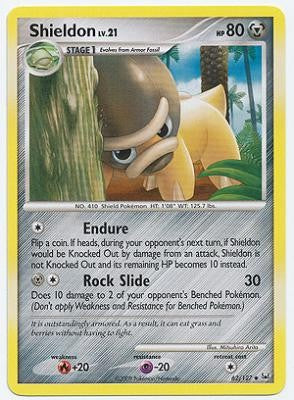 Pokemon Platinum Edition Uncommon Card - Shieldon 62/127
