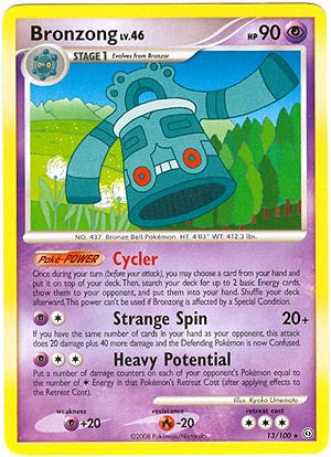 Pokemon Diamond and Pearl Stormfront Card - Bronzong (R)