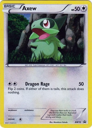 Axew BW10 - Pokemon Black & White Holo Rare Promo Card