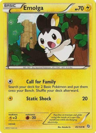 Emolga 45/124 - Pokemon Dragons Exalted Uncommon Card