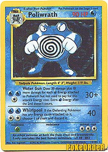 Pokemon Basic Holofoil Card - Poliwrath 13/102