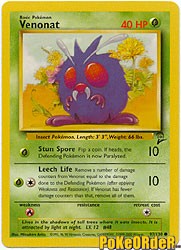 Pokemon Base Set 2 Common Card - Venonat 97/130