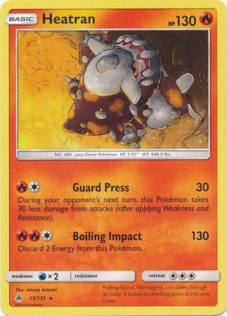 Heatran 13/131 Rare - Pokemon Sun & Moon Forbidden Light Card