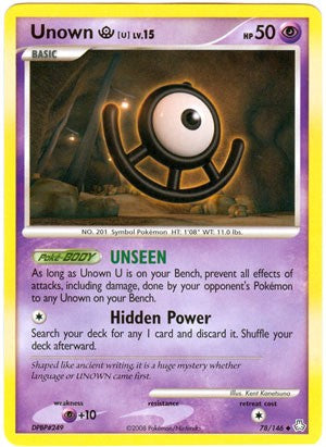 Pokemon Legends Awakened Uncommon Card - Unown U 78/146