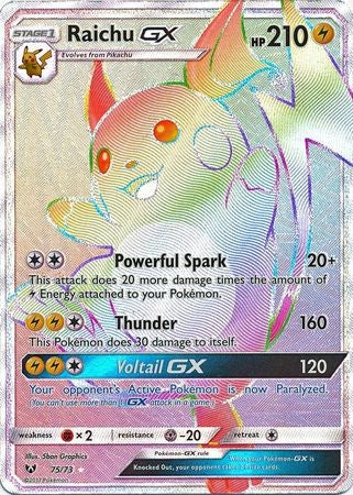 Raichu GX - 75/73 - Hyper Rare