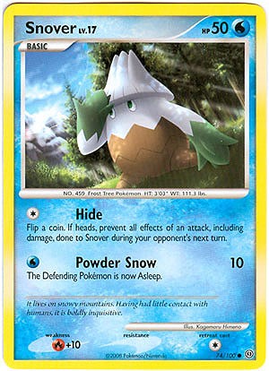 Pokemon Diamond and Pearl Stormfront Card - Snover (C)