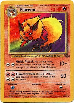 Pokemon Jungle Rare Card - Flareon 19/64