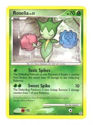 Pokemon Diamond & Pearl Common Card - Roselia 96/130