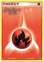 Pokemon Promo Card - Fire Energy (Professor Program)
