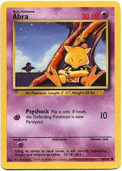 Pokemon Basic Common Card - Abra 43/102
