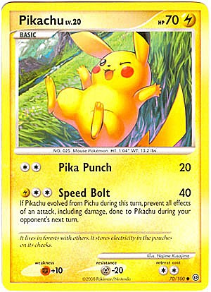 Pokemon Diamond and Pearl Stormfront Card - Pikachu (C)