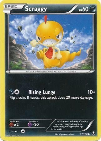 Pokemon Dark Explorers Common Card - Scraggy 67/108