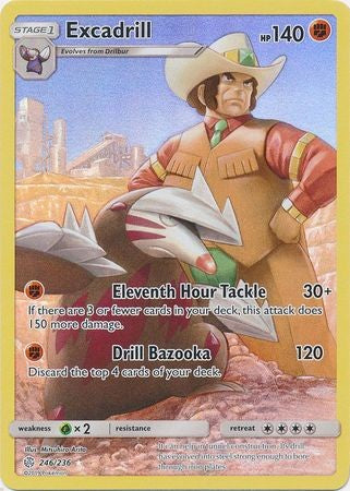 Excadrill - 246/236 - Secret Rare Sun & Moon: Cosmic Eclipse Singles
