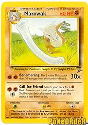 Pokemon Base Set 2 Uncommon Card - Marowak 52/130