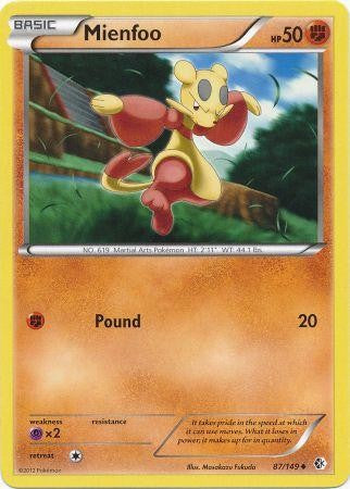 Mienfoo 87/149 - Pokemon Boundaries Crossed Uncommon Card
