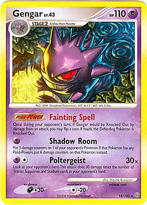 Pokemon Diamond and Pearl Stormfront Card - Gengar (R)