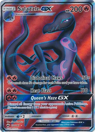 Salazzle GX 132/147 Full Art - Pokemon Sun & Moon Burning Shadows Card
