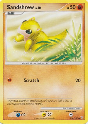 Pokemon Supreme Victors Common Card - Sandshrew 124/147