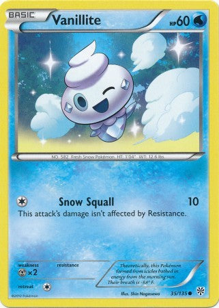 Vanillite 35/135 - Pokemon Plasma Storm Common Card