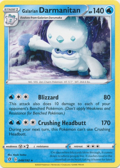 Galarian Darmanitan - 048/192 Pokemon » SWSH Rebel Clash Rare