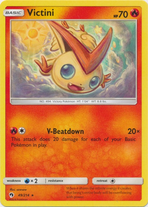 Victini - 49/214 Pokemon » SM Lost Thunder Rare