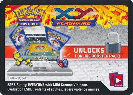 Pokemon XY Flashfire Unused Booster Pack Code Card